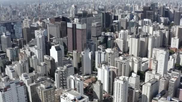 Vista Aérea Ciudad Sao Paulo Brasil — Vídeo de stock