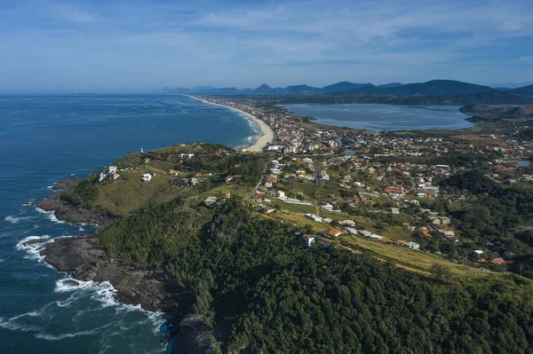 ロングビーチ ラグーン 絵のような風景です ポンタネグラビーチ ポンタネグラ市 リオデジャネイロ州 ブラジル — ストック写真