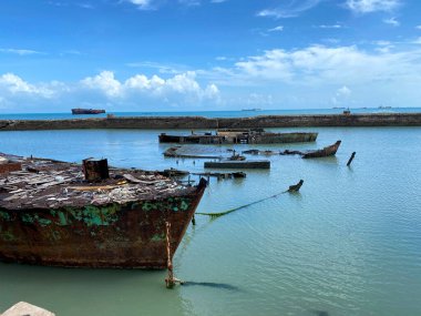 Batan gemi. Fortaleza Şehri, Ceara Eyaleti, Brezilya.