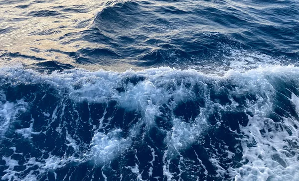 Agua Mar Superficie Del Océano Mar Océano Azul Fondo — Foto de Stock