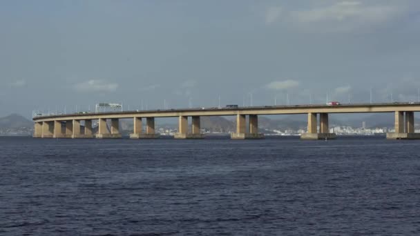 Brücke Über Das Meer Presidente Costa Silva Brücke Volksmund Rio — Stockvideo