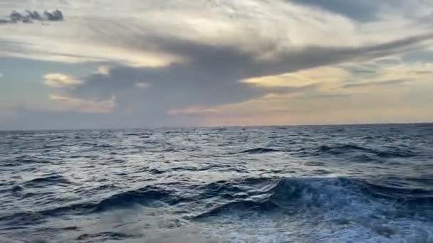 Stora Moln Över Havet — Stockvideo