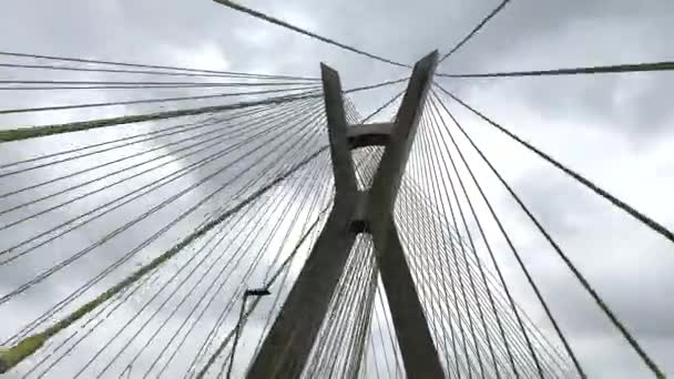 Місто Сан Паулу Міст Стаед Бразилія — стокове відео