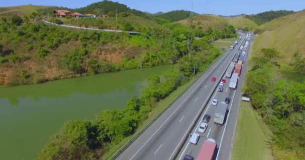 Slavné Silnice Světě Prezident Dutra Highway Stát Sao Paulo Brazílie — Stock video