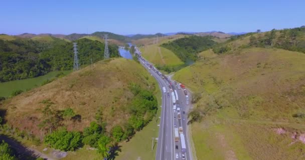Słynne Drogi Świecie Prezydent Dutra Highway Stan Sao Paulo Brazylia — Wideo stockowe