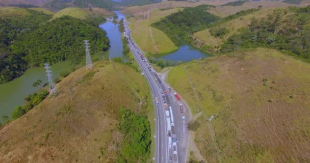 Знамениті Дороги Світі Дорога Presidente Dutra Штат Сан Паулу Бразилія — стокове відео