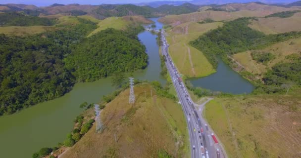 Strade Famose Nel Mondo Presidente Dutra Highway Stato San Paolo — Video Stock