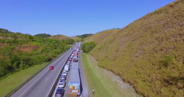 Autostrada Rio Janeiro San Paolo Presidente Dutra Highway Stato San — Video Stock