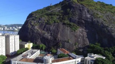 Egzotik dağlar. Ünlü dağlar. Rio de Janeiro 'daki Şeker Dağı, Brezilya Güney Amerika. 