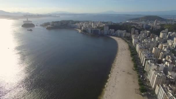 Město Niteroi Stát Rio Janeiro Brazílie Pláž Icarai — Stock video