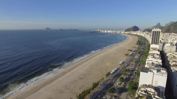 Copacabana Beach Rio Janeiro Város Brazília Dél Amerika — Stock videók