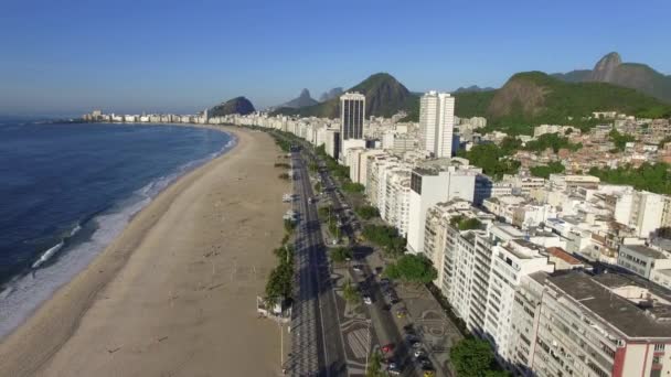 Playa Copacabana Ciudad Río Janeiro Brasil América Del Sur — Vídeos de Stock