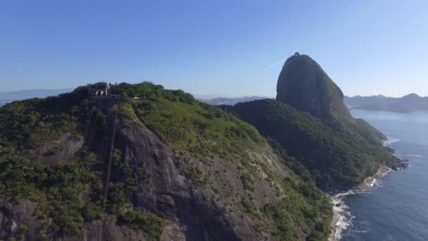 Sugar Loaf Mountain Rio Janeiro City Brazil South America — Stock Video
