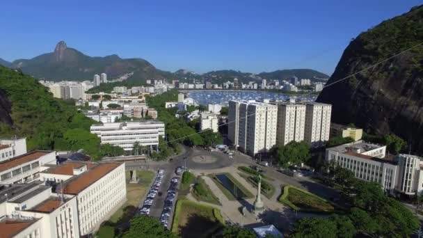 Rio Janeiro Brazílie Generál Tiburcio Náměstí Červená Pláž Okres Urca — Stock video