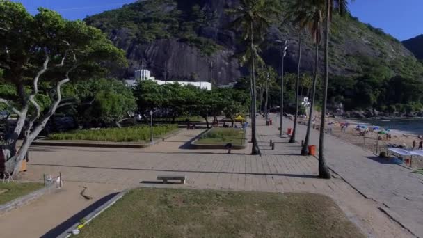 Ρίο Ντε Τζανέιρο Της Πόλης General Tiburcio Square Κόκκινη Παραλία — Αρχείο Βίντεο