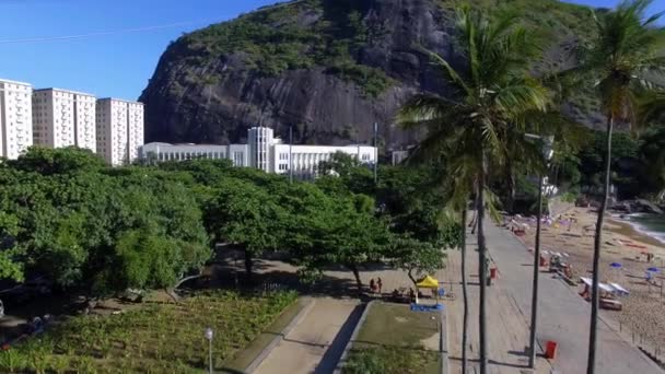 Rio Janeiro Plac Generała Tiburcio Czerwona Plaża Dystrykt Urca Brazylia — Wideo stockowe