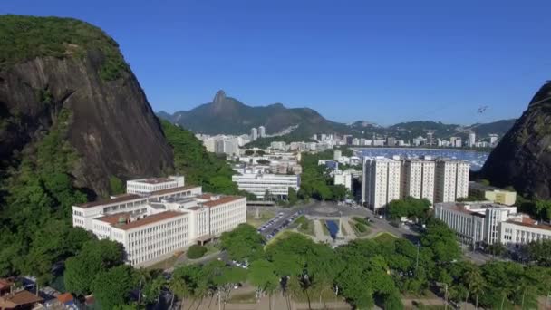 Rio Janeiro City General Tiburcio Square Red Beach Urca District — Stock Video