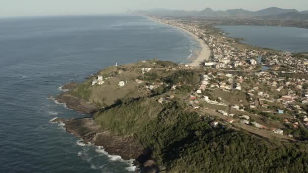 Художній Пейзаж Ponta Negra Beach Ponta Negra State Rio Janeiro — стокове відео