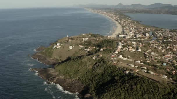 Malowniczy Krajobraz Ponta Negra Beach Ponta Negra Stan Rio Janeiro — Wideo stockowe