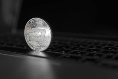 Bir dizüstü bilgisayar klavye gümüş Dash kripto sikke. Exchange, ticaret, ticari. Araştırma crypt para kar. Madenci ethereum para ile.