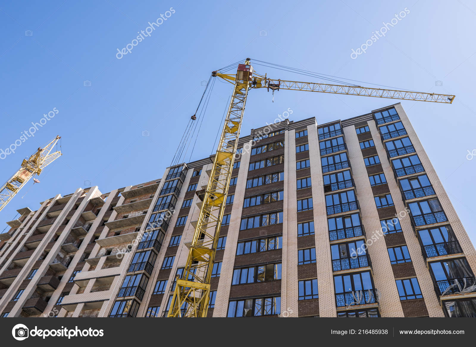 Construction Of A High Rise Building With A Crane Building Construction Using Formwork Cranes And Buildings Against The Blue Sky Stock Photo Image By C Volodymyrshtun Construction Of A High Rise Building With A Crane Building Construction Using Formwork Cranes And Buildings Against The Blue Sky Stock Photo Image By C Volodymyrshtun