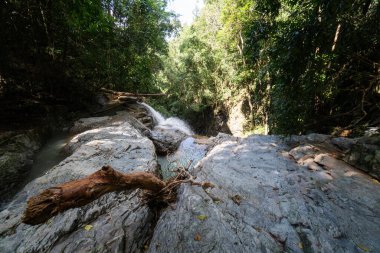 Samui adasındaki ormandaki gizli tropikal şelale.