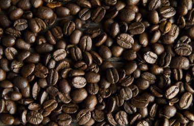 Taze Arabika kahve çekirdekleri doku ya da arka plan olarak.