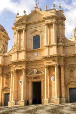 Cephe San Nicola di Mira Katedrali Noto - Sicilya - İtalya