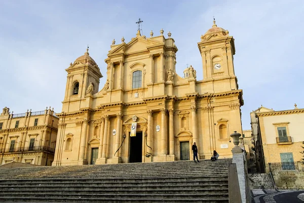 Veduta Esterna Della Cattedrale San Nicola Mira Noto Sicilia Italia — Foto Stock