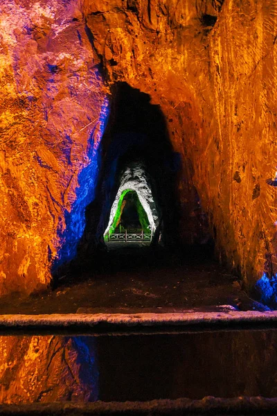 哥伦比亚内莫森盐矿室内景观 — 图库照片