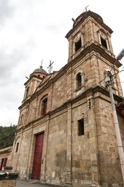 Fasada Świętego Franciszka Asyżu Główna Świątynia Nemocon Kolumbia — Zdjęcie stockowe