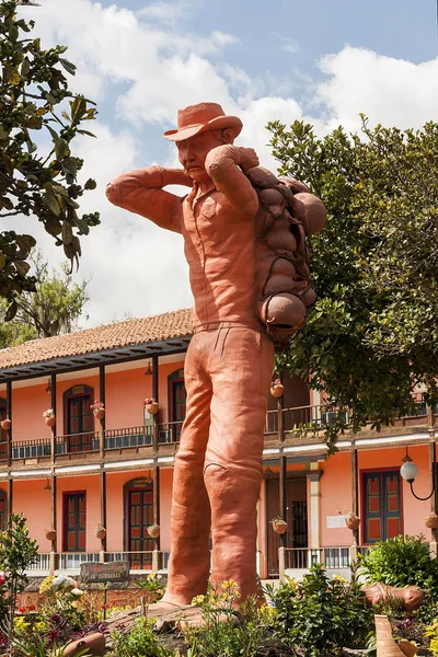 Clay Statues at Central Square in Raquira - Boyaca, Colombia.