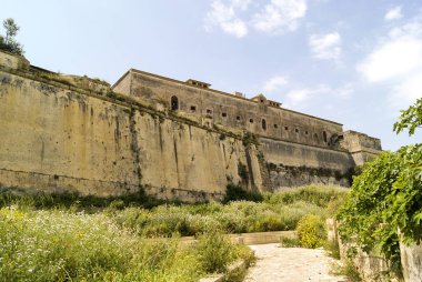 Manzaraları Swabian kale Augusta - Sicilya, İtalya.