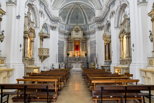 Interior Chiesa Del Carmine Floridia Province Syracuse Italy — Stock Photo, Image