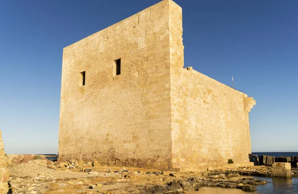 Monumentos Torre Sveva Reserva Natural Vendicari Sicilia Italia — Foto de Stock