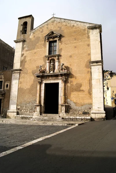 Facciata Della Chiesa Santa Caterina Alessandria Taormina Sicilia Italia — Foto Stock