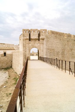 Syracuse Maniace Kalesi Mimari Manzaraları, Sicilya, İtalya.