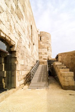 Syracuse Maniace Kalesi Mimari Manzaraları, Sicilya, İtalya.