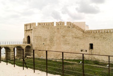 Syracuse Maniace Kalesi Mimari Manzaraları, Sicilya, İtalya.