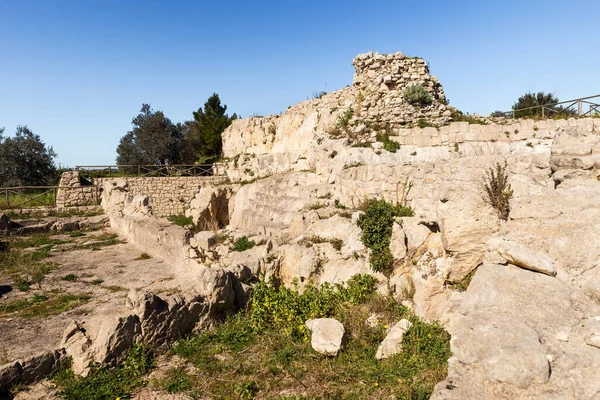 意大利锡拉丘兹省Palazzolo Acreide中世纪城堡的古代遗址 第二部分 — 图库照片