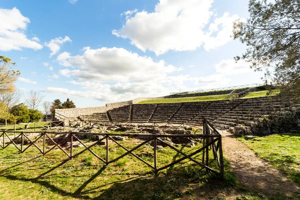 Belas Paisagens Teatro Grego Palazzolo Acreide Província Siracusa Itália — Fotografia de Stock