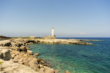 Panoramic Sights of  The Santa Croce Lighthouse in Augusta, Province of Syracuse,Sicily - Italy. clipart