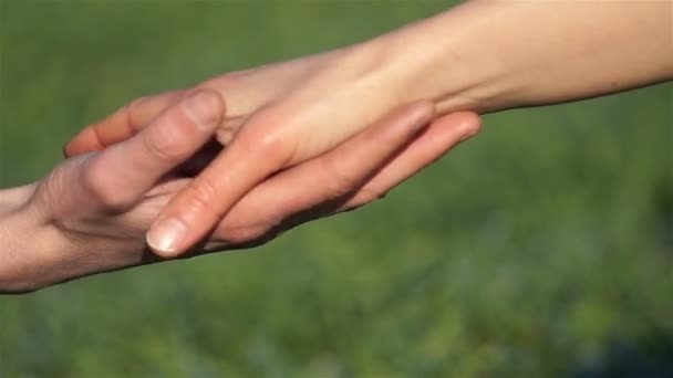 Delicate Touches Hands Man Woman — Stock Video