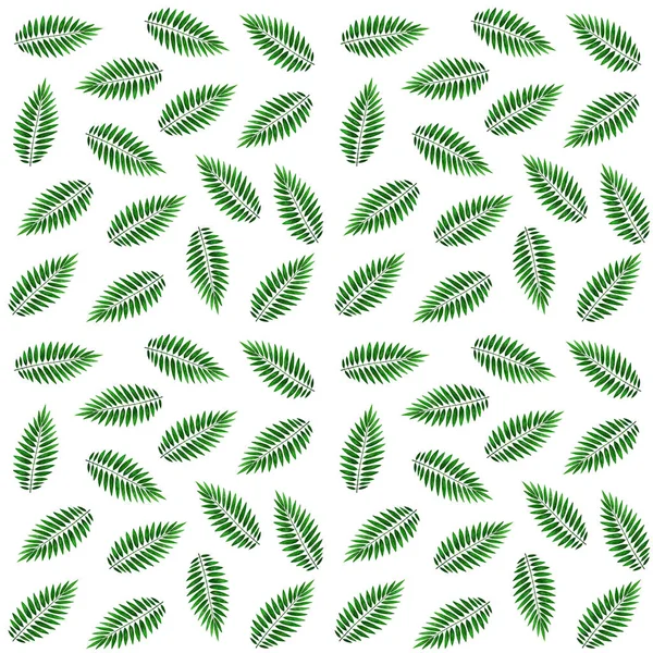 Green Leaves Palm Tree Seamless Pattern Watercolor Illustration Seamless Pattern — Stock Photo, Image