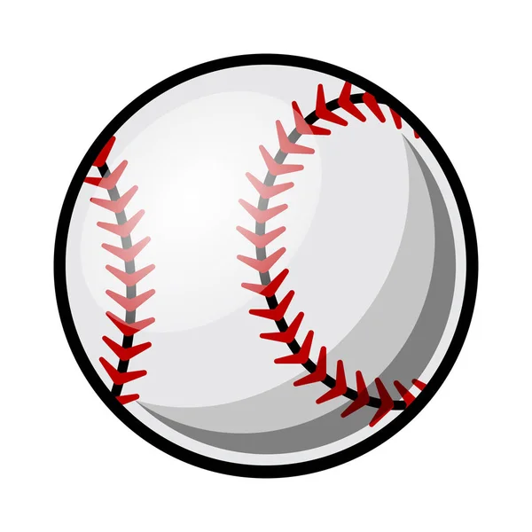 Beyzbol Topu Vektör Çizimi Beyaz Arkaplanda Izole Edildi Logo Tasarımı — Stok fotoğraf