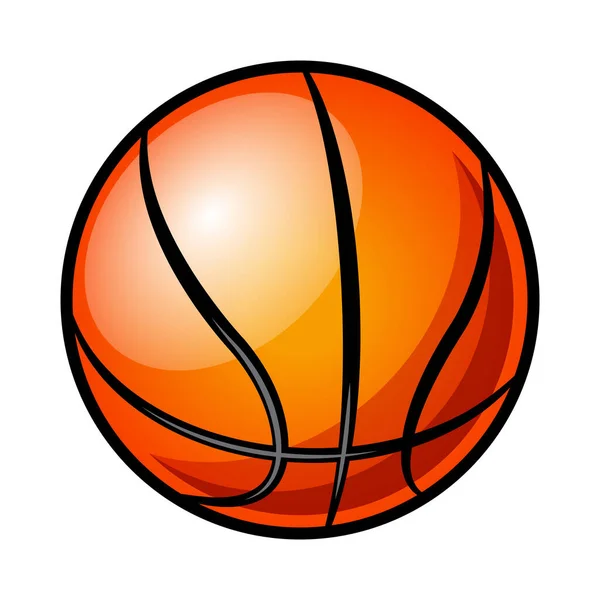 Vector Basketball Illustration Isoliert Auf Weißem Hintergrund Kann Für Logoelemente — Stockvektor