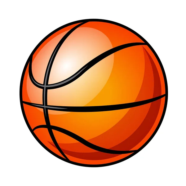 Vector Basketball Illustration Isoliert Auf Weißem Hintergrund Kann Für Logoelemente — Stockvektor