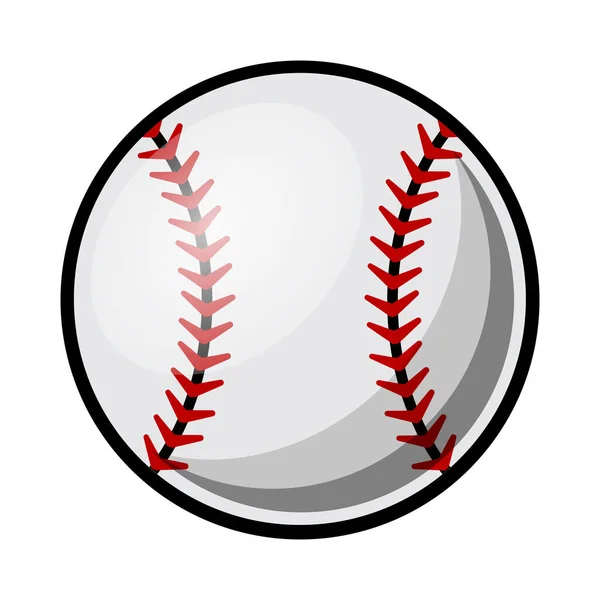 Baseball Wektor Ilustracji Izolowane Białym Tle Idealny Elementów Projektowych Logo — Wektor stockowy