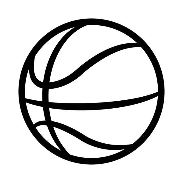 Белом Фоне Выделена Векторная Иллюстрация Баскетбольного Мяча Идеально Подходит Элементов — стоковый вектор