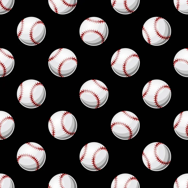 Seamless Pattern Baseball Softball Ball Graphics Vector Illustration Ideal Wallpaper — Stock Vector